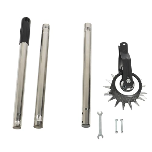 Wheel Rotary Edger, Manual Lawn Edger Rotary Scissors Lawn Trimmer with 3/4 Sections Stainless Steel Handle Manual Edger for Yard Garden Landscape (3 Sections)