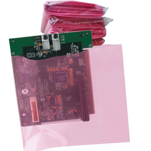 100-Pack 15x18 Inch 4 Mil Pink Anti-Static Flat Poly Bags - 100 Count Bulk Case for ESD Protection, Electronics Packaging & Static-Sensitive Components Storage- Heavy Duty Bag