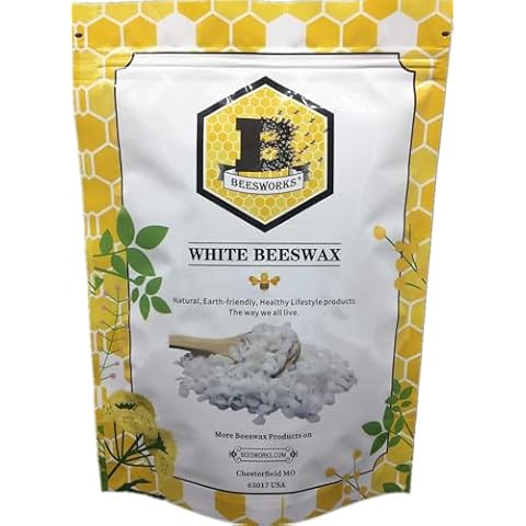 White Beeswax Pellets (1 lb) | 100% Pure, Cosmetic Grade, Triple-Filtered Beeswax for DIY Skin Care, Lip Balm, Lotion, and Candle Making Cover