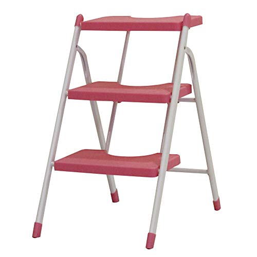 Escabeau pliable antidérapant et imperméable DASHADAO rose