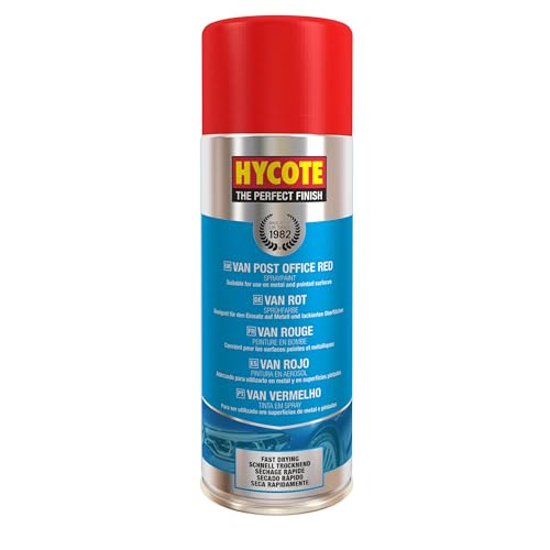 Image of Hycote Fast Drying Aerosol Car Spray Paint, Van Post Office Red, 400 ml