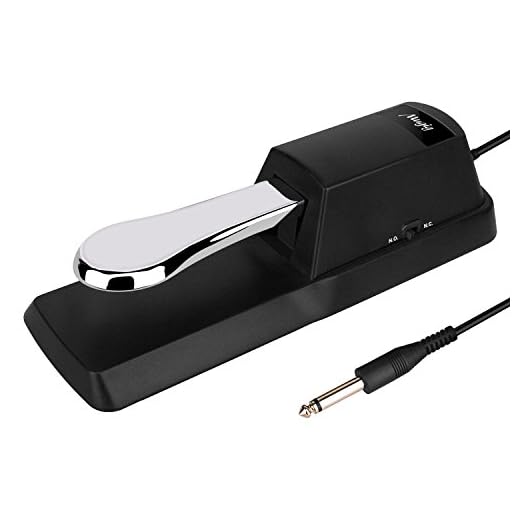 Mugig Pedale Sustain per Tastiera Keyboard, stile pianoforte adatto per Tastiera Yamaha, Roland, Casio, Korg, Tastiera MIDI e Digital Piano con tappetino antiscivolo