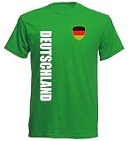 Deutschland Kinder T-Shirt - TS-10 - EM 2016 - grün - Fussball Trikot (128)