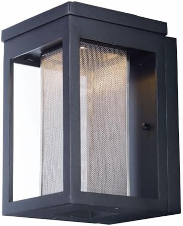 Maxim Salon-8W 1 LED Outdoor Wall Mount-6 Inches Wide by 10 inches high-Black Finish-Clear Glass Color