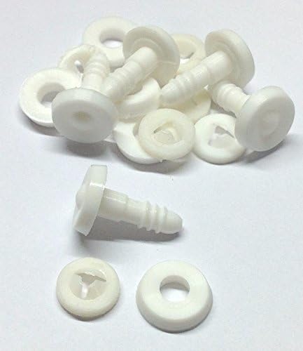 celloexpress Pack of 5 - Regular Animal Joints 20mm White - Teddy Bear & Soft Toy Making Limbs and Head Joints