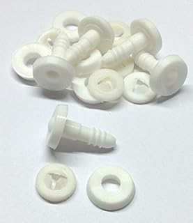 celloexpress Pack of 5 - Regular Animal Joints 20mm White - Teddy Bear & Soft Toy Making Limbs and Head Joints