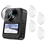 Osmo 360 Linsenschutz Set 2 Teilig(4 Stück),Objektivschutz für DJI Osmo 360 mit Reinigungstuch,Klares Objektivabdeckung Osmo360 Objektiv Abdeckung Linse Schutz für Reise & Täglichen Gebrauch Vloggging