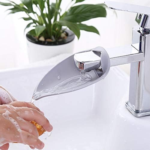 Vivona Sale 1PC Home Supplies Kitchen Bathroom Accessorie Toddler Rubber Silicone Faucet Extender Water Reach Faucet Kids Hand Washing - (Color: Beige)