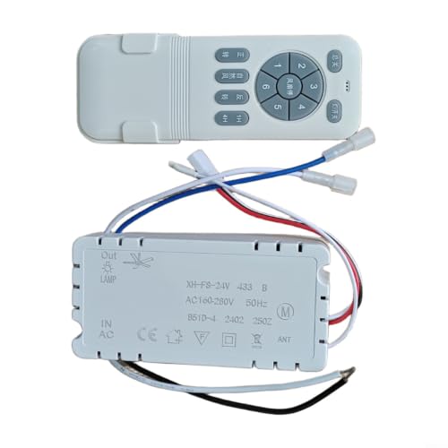 Mando inalámbrico inteligente para ventilador de diseño y lámpara regulable blanca 8