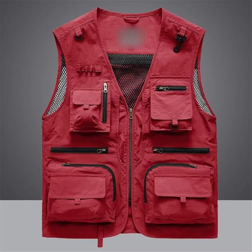 Chaleco de malla para hombre con bolsillos para herramientas 5