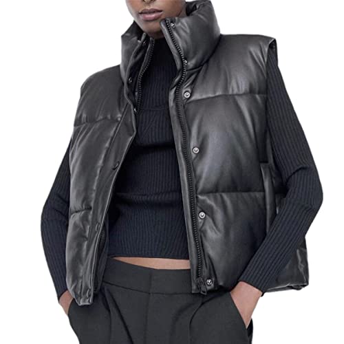 Veste en similicuir sans manches contre le froid taille L casual