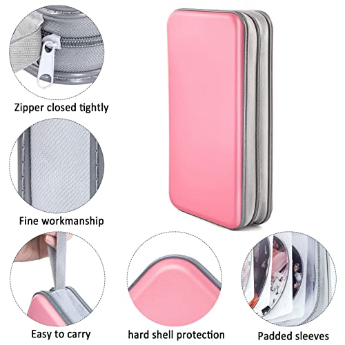 Bivisen Cd Case Wallet, 80 Capacity Dvd Vcd Media Blu-Ray Case Wallet Holder Storage Organizer (Light Pink) #TOP1
