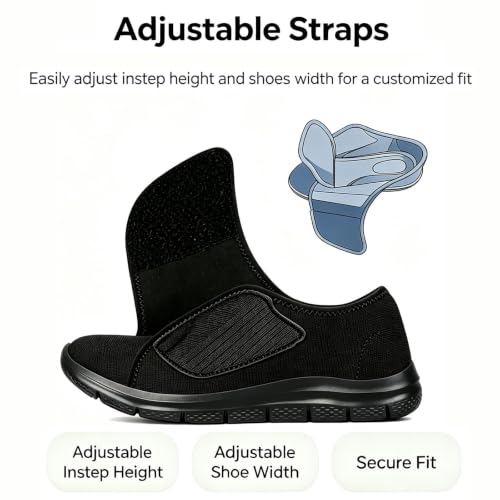 SECHRITE Chaussures Diabétiques Extra Femmes Large Respirant et Ajustable – vue 4