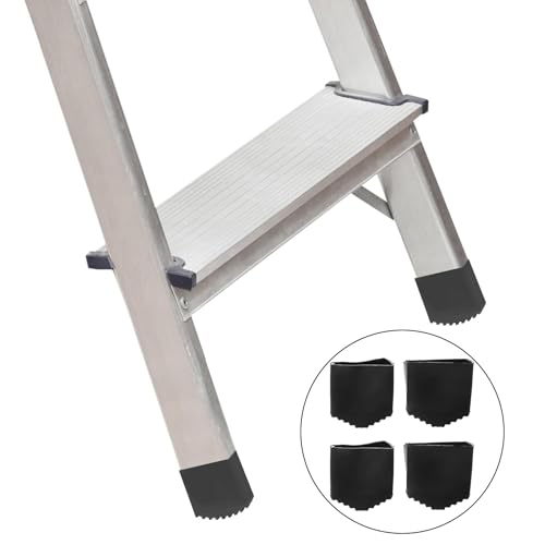 HAFRILY Gummifüße Ersatz Leiterfüße, Robuste Sntirutsch gummi Schutzkappen für Leitern für Universal Leiterfüße 40x20 Antirutsch Fußschutz (4 Stück)