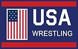 Wrestling Team USA Embroidered Iron-On Patch Size 4' x 2 1/2'. USA Olympics