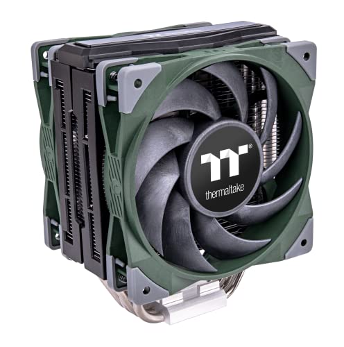 Image of Thermaltake TOUGHAIR 510 180W TDP CPU Cooler Racing Green, Intel /AMD Socket (LGA 1700 /1200), Dual 120mm 2000RPM High Static Pressure PWM Fan with High Performance Copper Heat Pipes CL-P075-AL12RG-A