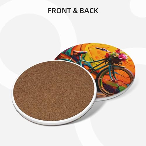 Dessous de verre céramique de qualité supérieure avec support métallique - 3