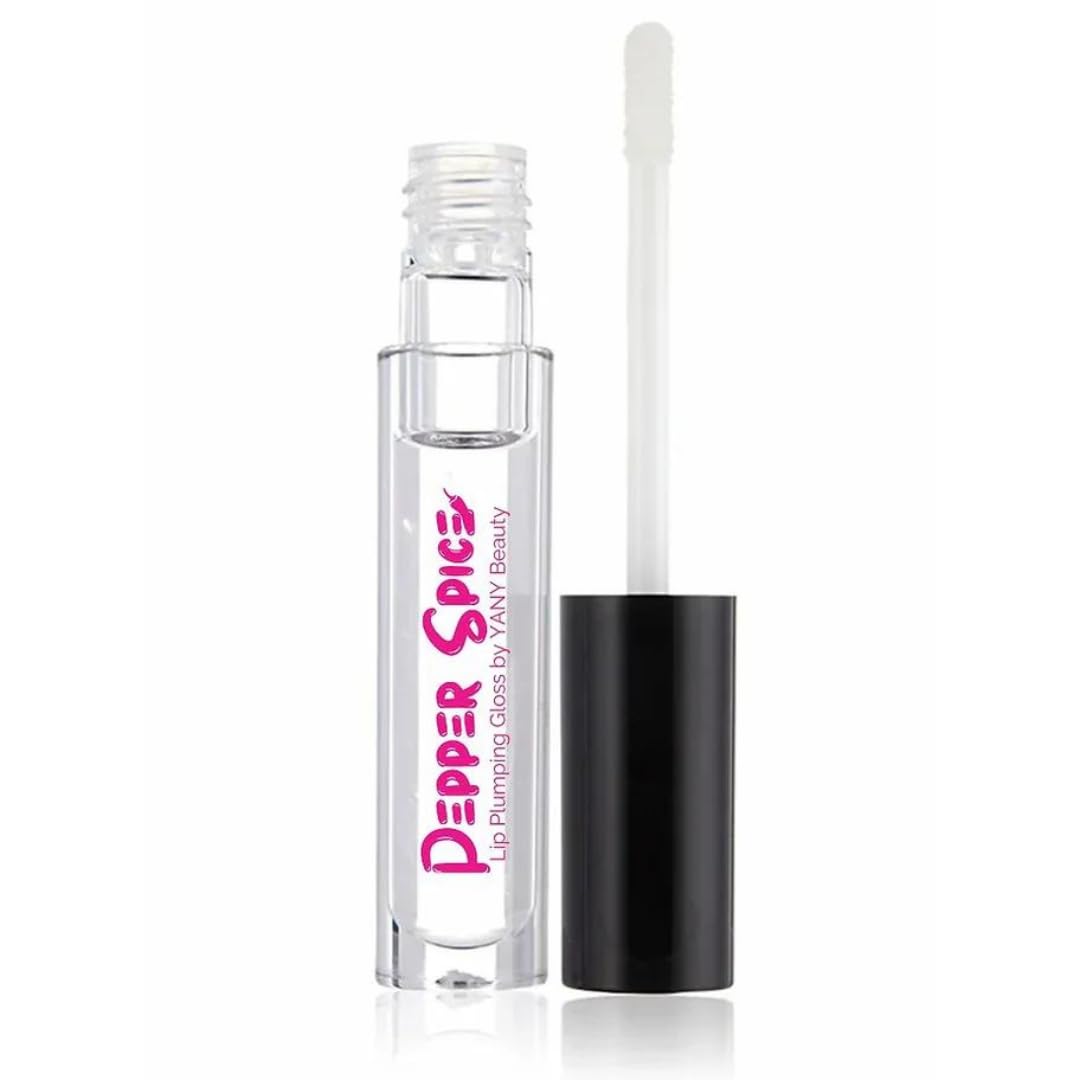 YANY Beauty Pepper Spice Lip Plumper Lip Gloss - Plumper Lips All Day - Non-Sticky - Clear Finish Smooth Application - Vegan Formula