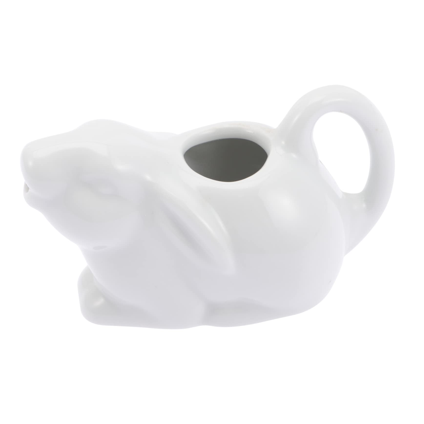 AlipisCeramic Cartoon Milk Jug Sauce Espresso Pitcher Bunny Figurine Breakfast Milk Cup Maple Butter Coffee Milk Container Porcelain Cream Pitcher Pull Cup White Ceramics