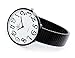 Black Super Large Face Flat Stretch Band Easy to Read Watch
