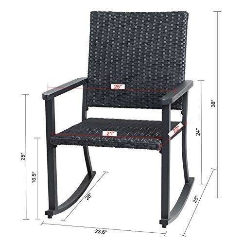 C-Hopetree CHTFWRC Outdoor Rocking Chair For Outside Patio Porch, Metal Frame thumb #2