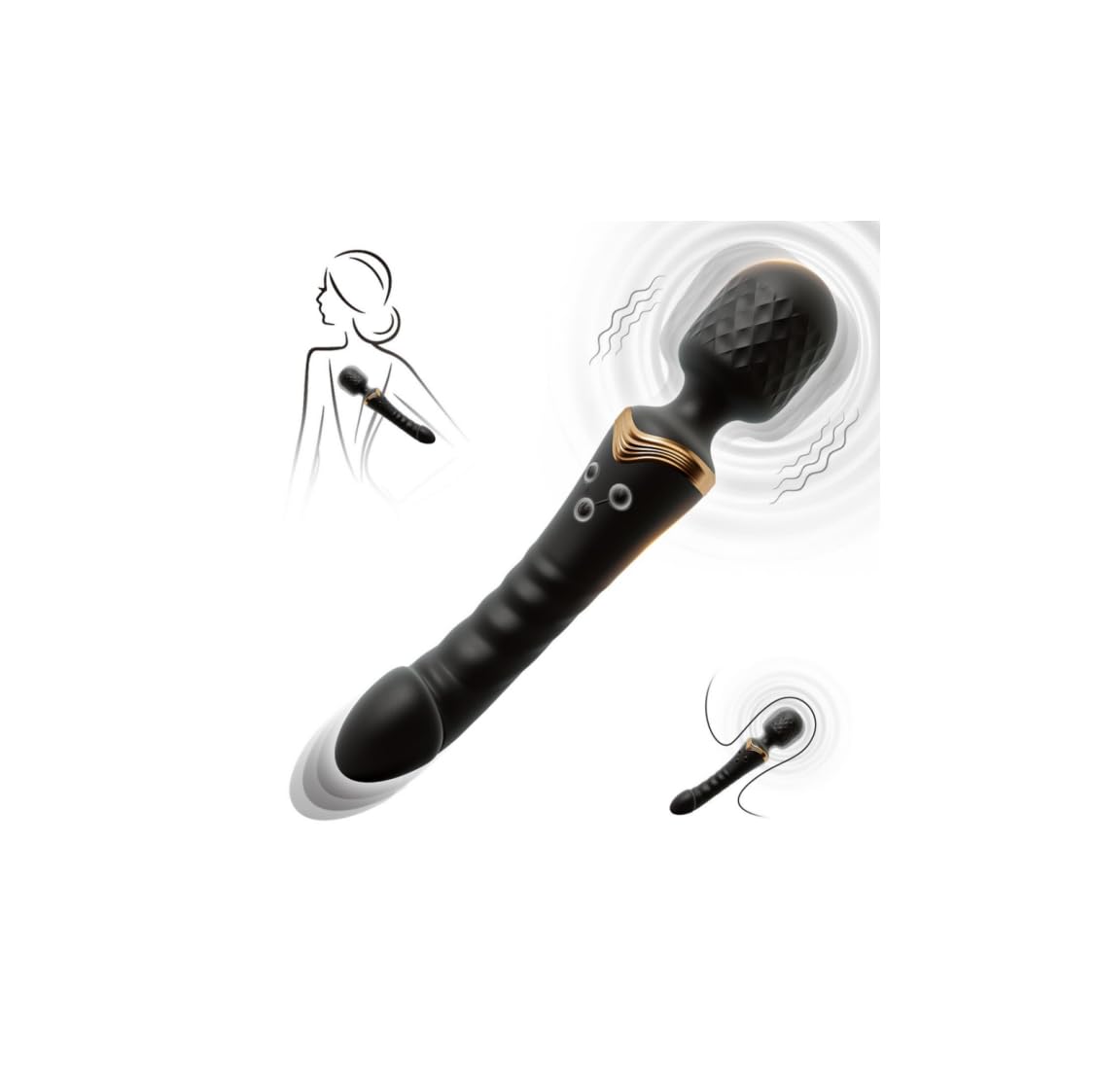 Sex Toys Vibrators Wand Dildos - Adult Toys for Women Clit G Spot Anal Stimulation Rechargeable Waterproof Quiet