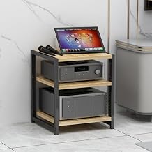 D ner Tabla Stand  3 Seviyeli HiFi, Multimedya Stand , AV Stand , CD  alar, Ses Kulesi, Y ksekli i Ayarlanabilir Ah ap Raf, Stereo Bile enler i in Mobilya n