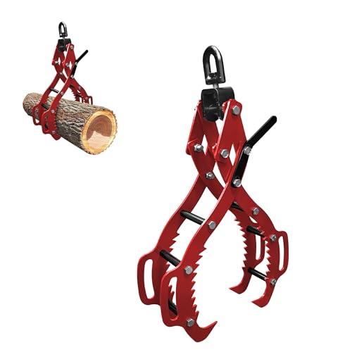 36inch Log Lifting Tongs Log Grapple for Logging Tongs,4 Claw Timber Heavy Duty Solid Steel/Eagle Claws Design,Log Lifting Tongs for Tractor, Timber Lifting Tongs for Truck, ATV, Tractor, Skidder