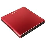 Pawtec External USB 3.0 Aluminum 8X DVD-RW Writer Optical Drive with Lightscribe (Red)