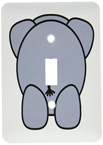 3dRose lsp_163189_1 Image of Funny Elephants Rear End Cartoon Light Switch Cover