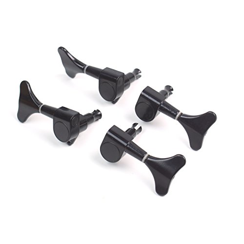 2L+2R Set Electric Bass Guitar Tuning Machines Key Head Pegs,Black #TOP22