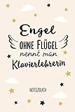 flugel instrumento musical  Engel ohne Flügel nennt man Klavierlehrerin: Geschenk Notizbuch für Klavierlehrerin - A5 / liniert - Klavier Piano Lehrerin Geschenke zum Danke sagen, Geburtstag oder Weihnachten
