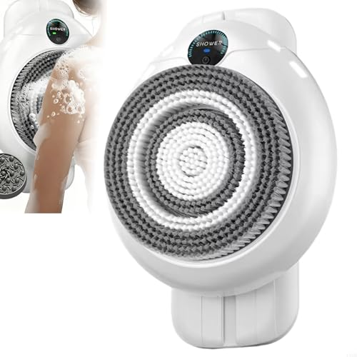 Brosse de douche électrique murale 10W blanche à long manche