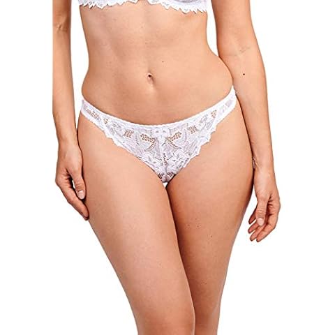 Sans Complexe Women's Plain or unicolor String - White - White - 14 (Brand size: 42/44) Cover