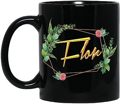 Coffee Mug Personalized Name Flor Mug for Women Girls Wife, Mother, Custom Name Flower Coffee Mug, Name Coffee Cup, Floral Design, Personalized Gift