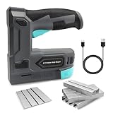 BLUEMARS 4V Cordless Staple Gun Brad Nailer, 2 in 1 Electric 6-14mm Nail Gun 14-15mm Staple Gun with 400 Staples & 100 Nails,for Upholstery, Carpentry and Woodworking Projects, DIYer
