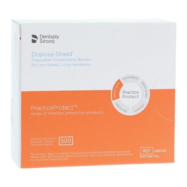 Dentsply A88006 Disposa-Shield Long Handpiece Covers 7.75 X 1.25 500/Bx