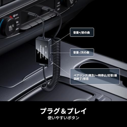 UGREEN Bluetooth5.4トランスミッター&レシーバー 45236 の商品画像 3