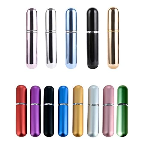 Queen Scepter 5ml Mini Travel Portable Replaceable Empty Atomizer Perfume Bottle Aluminum Pump Spray Box Perfume Cosmetic Glass Container for Travel Outgoing Cover