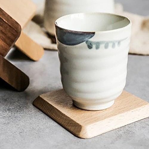Dessous de verre en bois avec support isolant pour café - 4