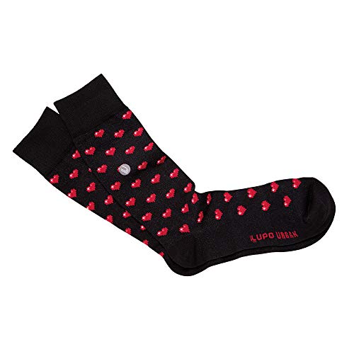 Meia Urban Coração Lupo Preto 39 - 43