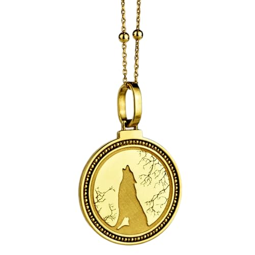 Bijou fait main requin en argent 925 et pendentif rond plaqué or 45 cm