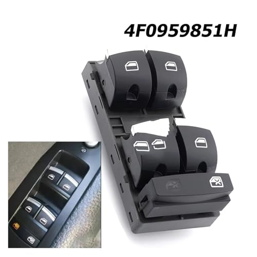 Bouton de lève-vitre bloqué ? Commande chrome 4F0959851H pour Audi A6 Q7 A3