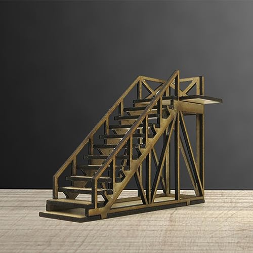 Fenteer 1:72 Festungslagermodell, Architekturszenenmodell, Sammlung DIY Festungsarchitekturszene für Modelleisenbahn-Diorama-Mikrolandschaftsdekor, Stufen