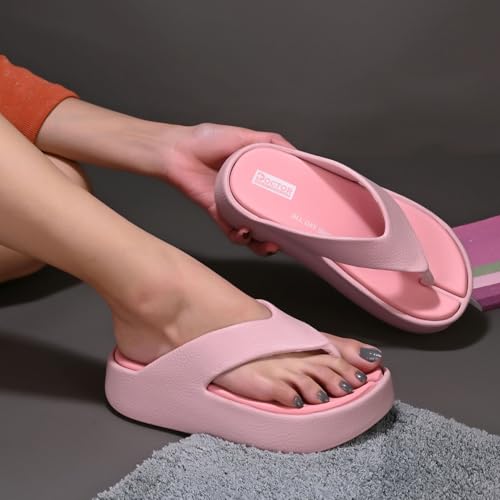 Image of DOCTOR HEALTH SUPER SOFT Women's Orthopedic Soft Platform Slippers | Ultra-Cushioned Shock Absorbing Footbed | Lightweight Anti-Skid Everyday Wear Comfort Flip Flops for All-Day Support