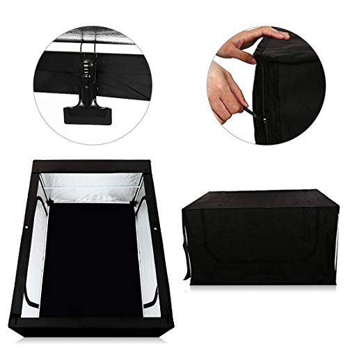 Photo Led Large Light Box Photography Konseen Professional 47"X20"X55" Continuous Lighting Flashery Video Studio Dimmable Cube Shooting Tents Softbox With 3 Colors Pvc Backdrops And Carrying Bag #TOP2
