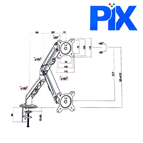 Suporte Monitor Mesa Articulado Tela Pc Mecânico 17