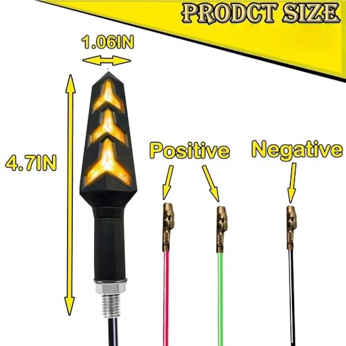Feux arrière clignotants à eau moto bande LED séquentielle 12V pour tuning et sécurité - 6