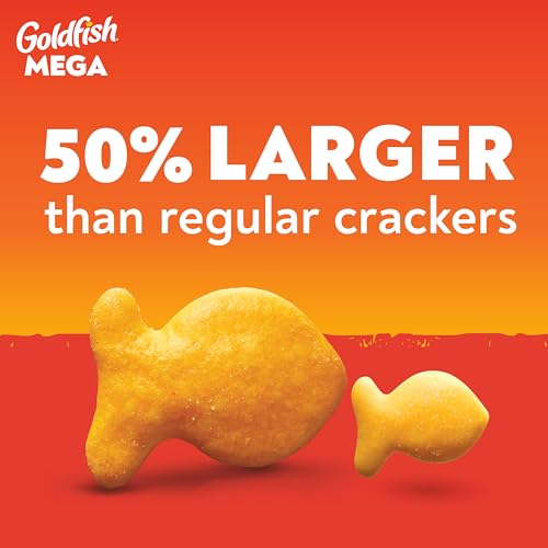 Image of Goldfish Mega Bites Sharp Cheddar Cheese Crackers, 5.9 Oz Bag