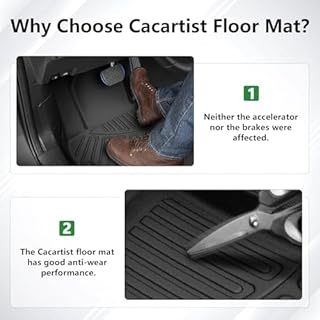 Cacartist Floor Mats Custom Fit for Buick Envision 2021 2022 2023 2024 2025 2026 Accessories TPE 3D All Weather Floor Liners for Envision 1st & 2nd Row Heavy Duty Durable